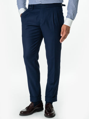Pantaloni Barbati Albastru Indigo Cu Pense Design Gurkha BMan702