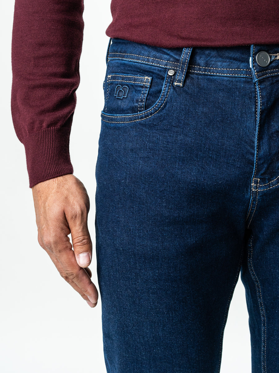 Blugi Jeans Elastici Bleumarin Închis main image 0