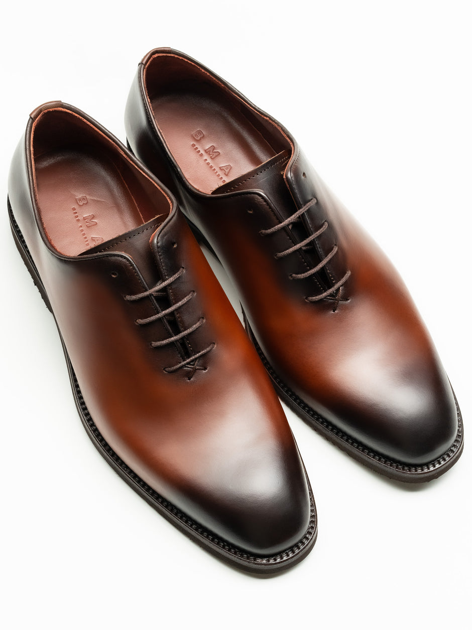 Pantofi Eleganti Oxford Barbati Maro Tobacco 100% Piele Naturala Cu Talpa Spuma BMan0330 (1)