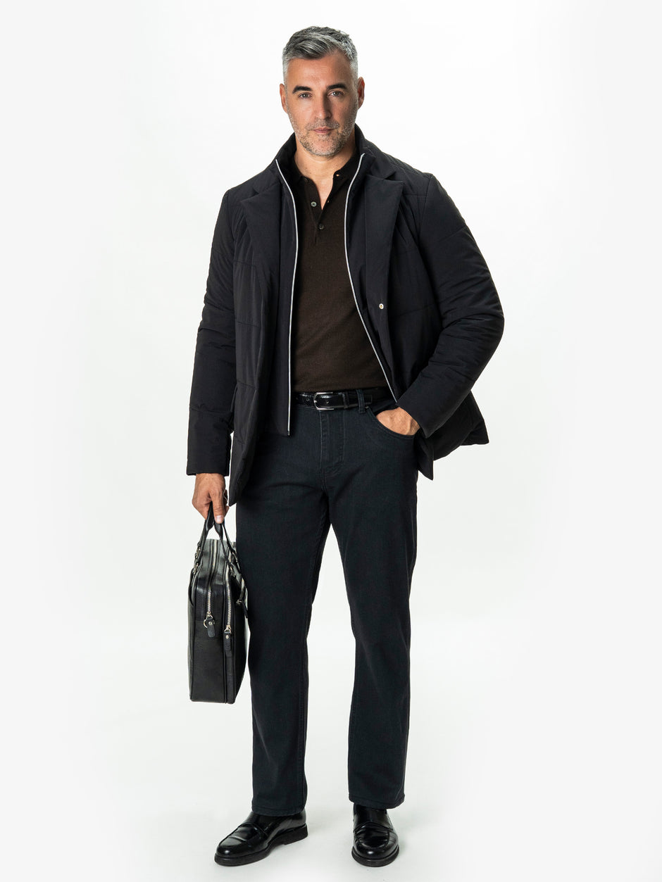 Blugi Barbati Negri Denim T400 Relaxed Fit BMan0011 (2)