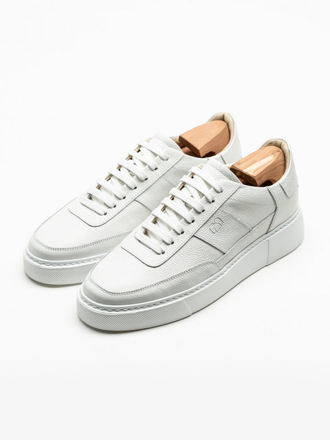 Pantofi Casual Barbati Sneakers Albi Din Piele Naturala BMan0422