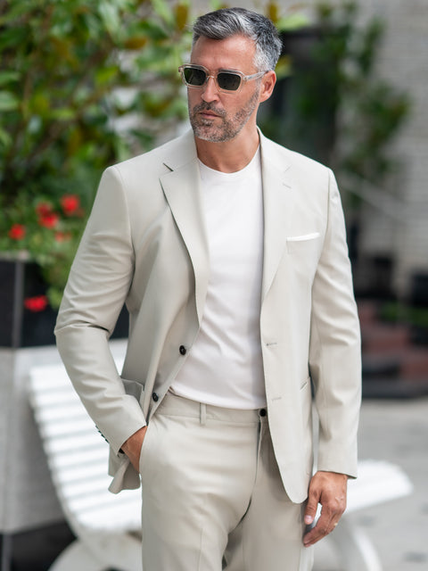 Tinuta Completa Smart Casual Pentru Evenimente De Zi Vara Barbati Fistic BMan0750 (1)