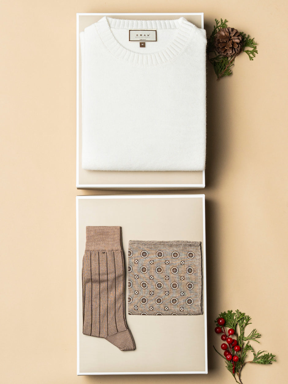 Pachet Cadou Barbati Pulover Cu Accesoriu Bman0105 (2)