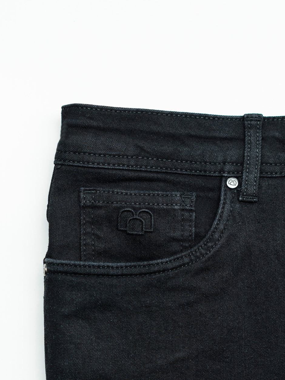 Blugi Barbati Negru Mat Simplu Comfort Fit All Season BMan0001 (14)