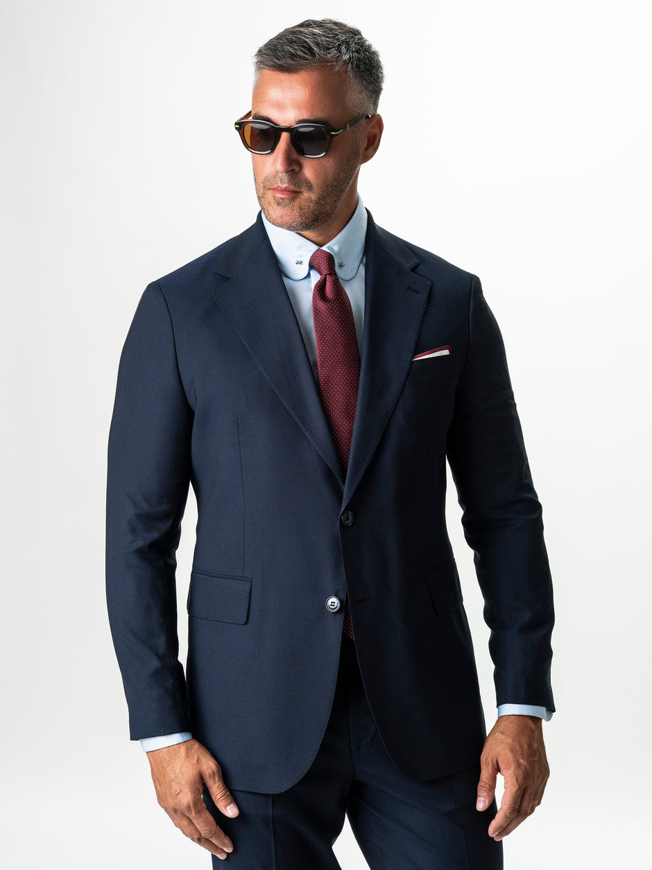 Costum Barbati Elegant Bleumarin Impermeabil si Nesifonabil BMan0065 (4)