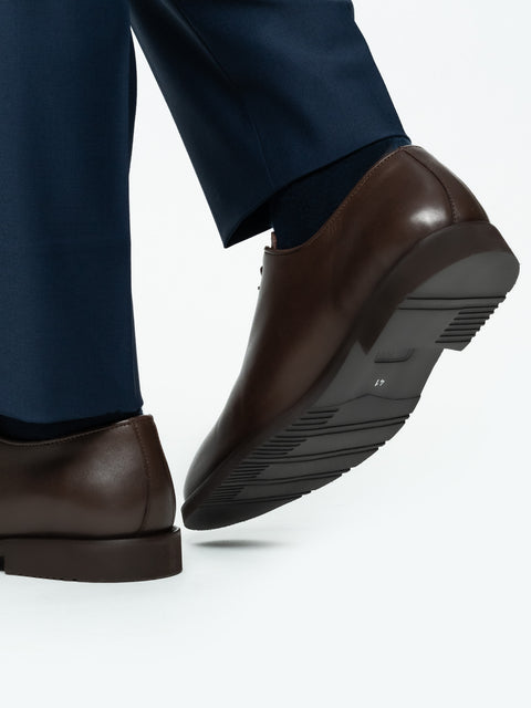 Pantofi Barbati Eleganti Oxford Cafenii 100% Piele Naturala Talpa Din Spuma BMan0330 (5)