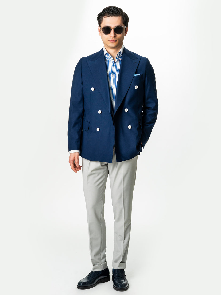 Pantaloni Cu Pense Barbati Gri Gurkha Din Stofa Sarto BMan702 (7)