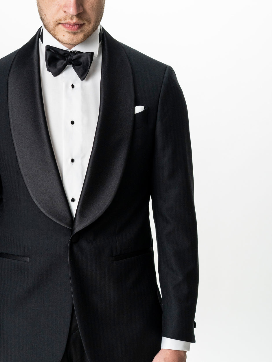 Costum Barbati de Ceremonie Negru Lana Loro Piana Super150's BMan350 (4)