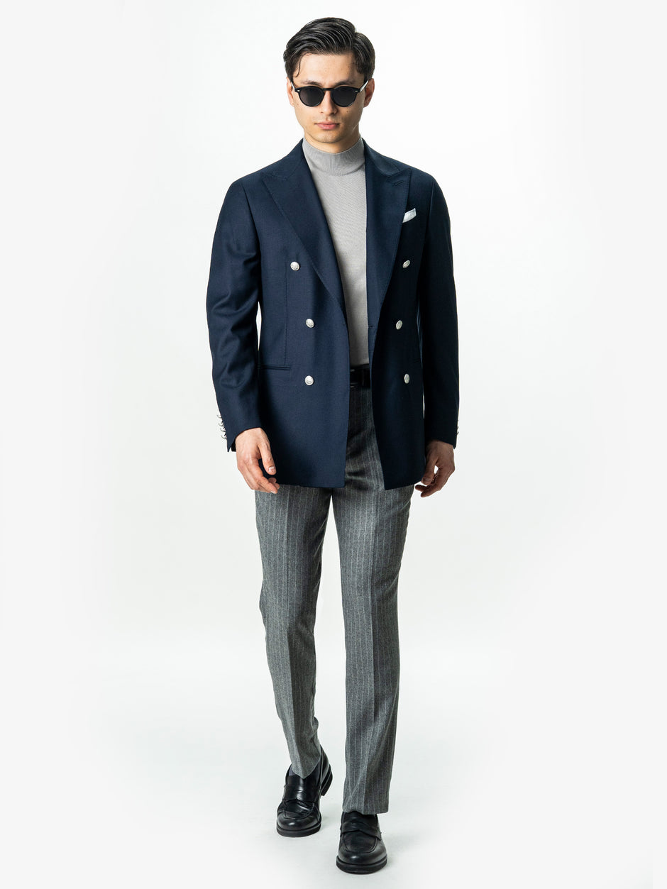 Sacou Barbati Bleumarin La Doua Randuri 100% Lana Vitale Barberis BMan0060 (6)