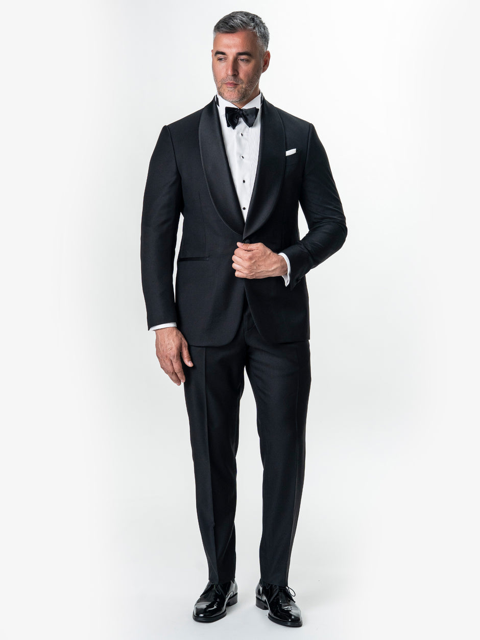 Costum Mire Barbati Smoking Negru Lana Sarto BMan0024 (1)