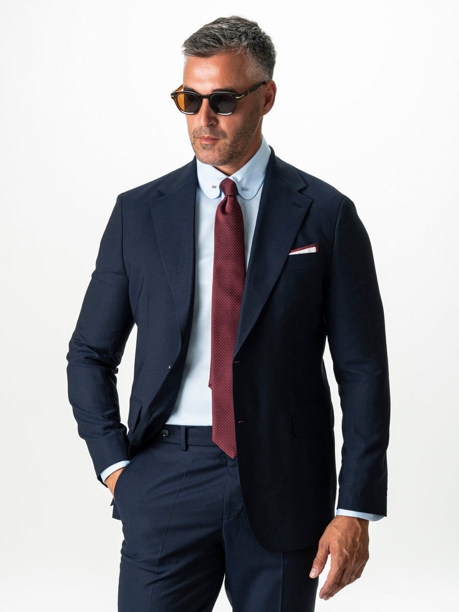 Costum Barbati Elegant Bleumarin Impermeabil si Nesifonabil BMan0065 (2)