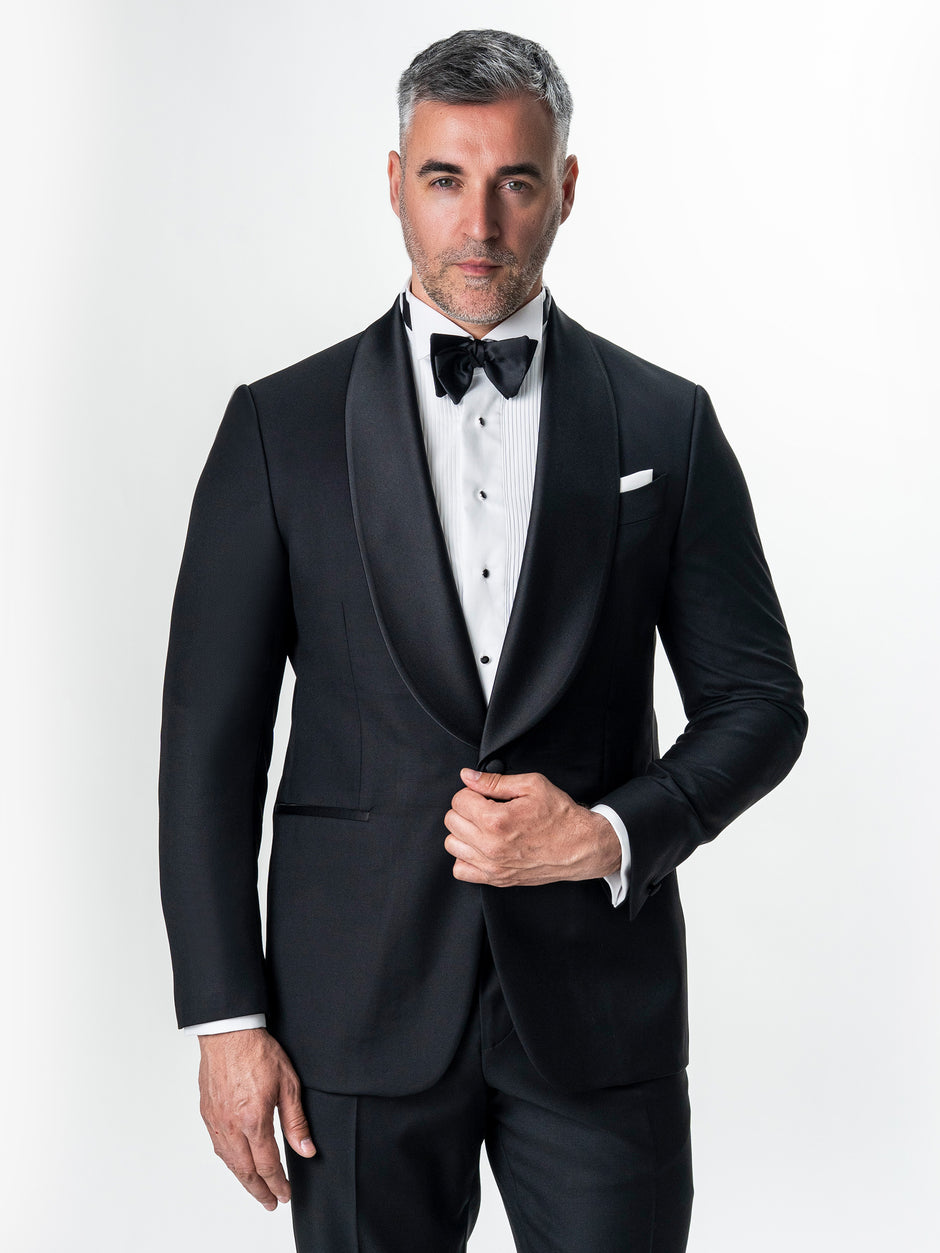 Costum Mire Barbati Smoking Negru Lana Sarto BMan0024 (10)