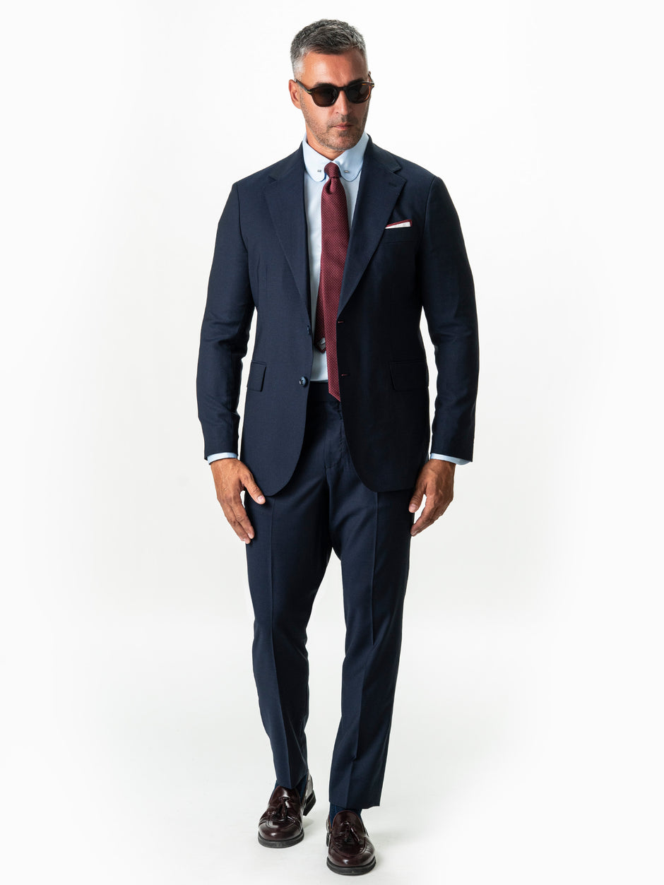 Costum Barbati Elegant Bleumarin Impermeabil si Nesifonabil BMan0065 (5)