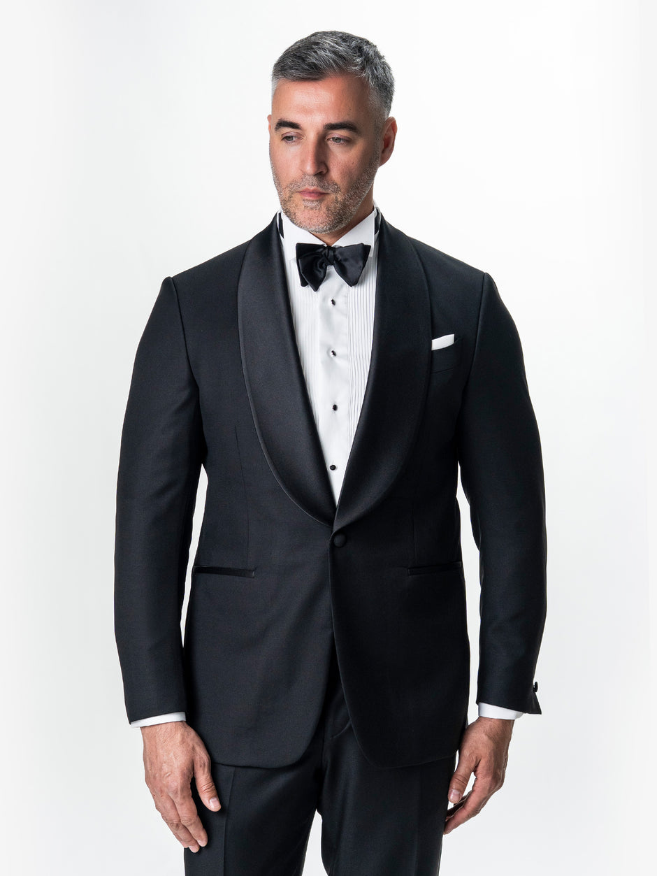 Costum Mire Barbati Smoking Negru Lana Sarto BMan0024 (2)