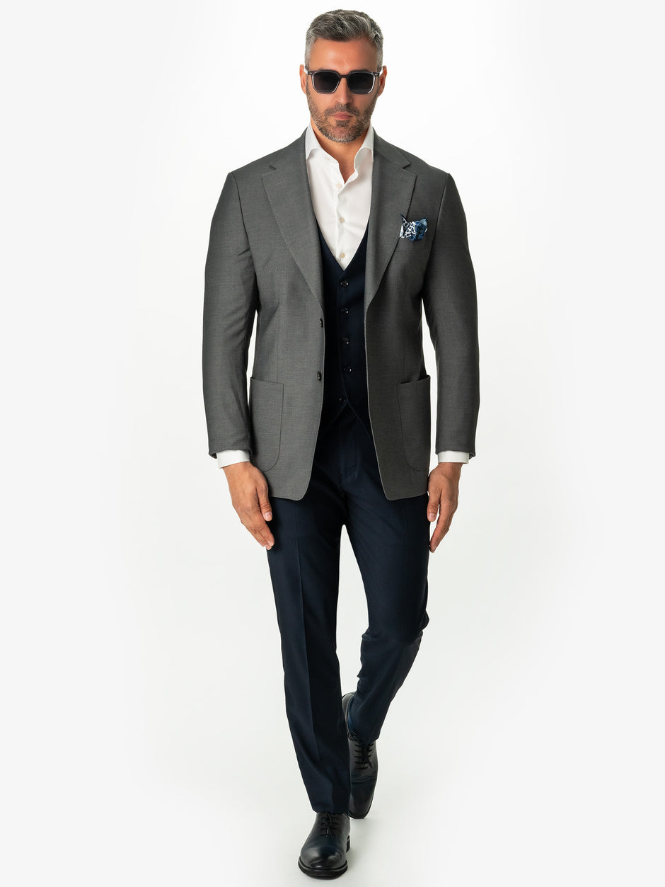Pantaloni Stofan Bleumarin Eleganti Barbati Din Lana Sarto All Season BMan700 (3)