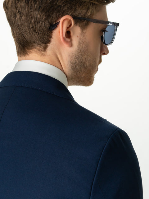 Sacou Barbati Bleumarin Ocazie & Smart Casual Rever Ascutit BMan0005 (4)
