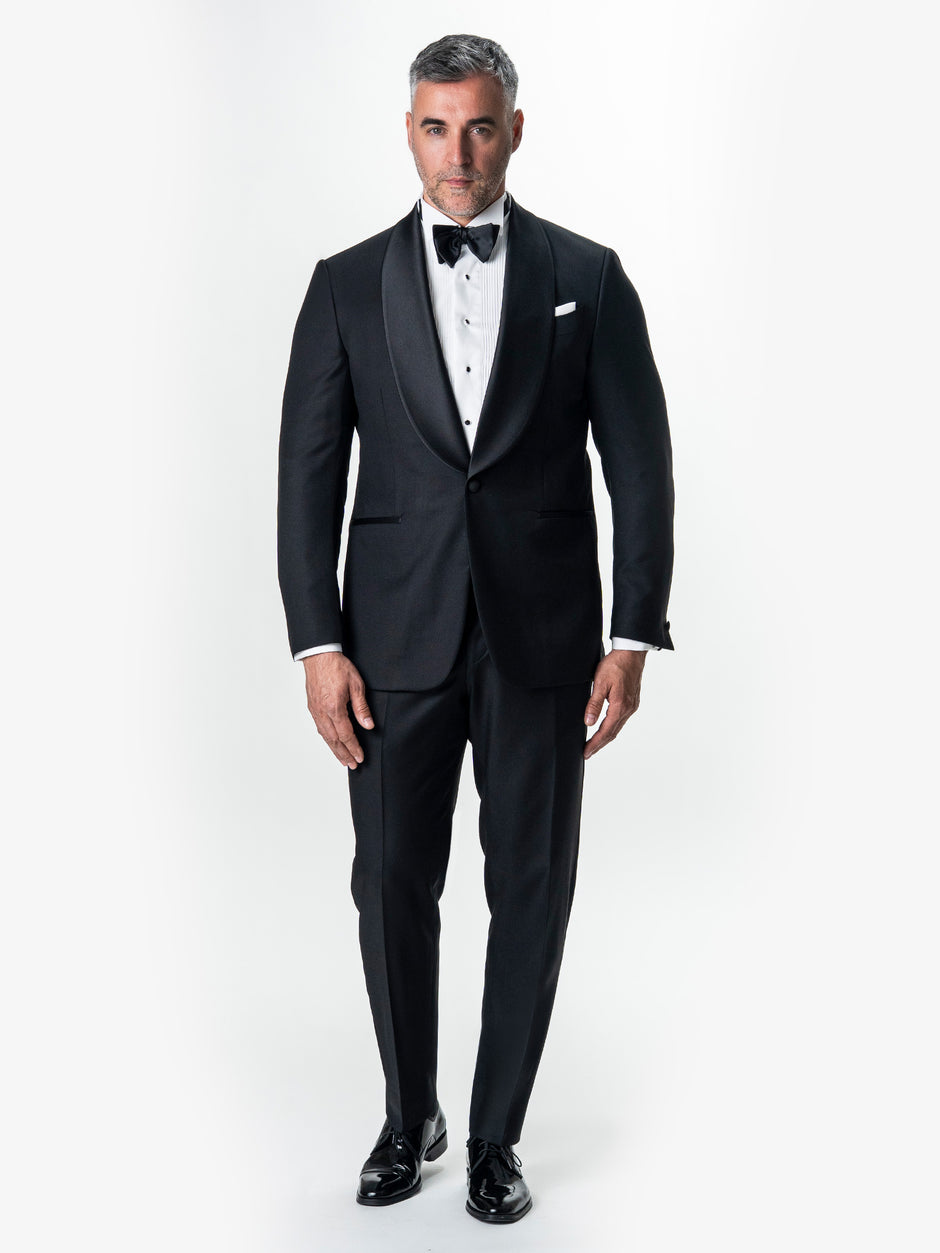 Costum Mire Barbati Smoking Negru Lana Sarto BMan0024 (4)