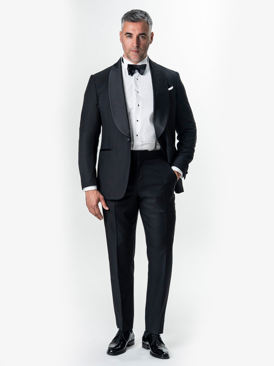 Costum Mire Barbati Smoking Negru Lana Sarto BMan0024 (9)