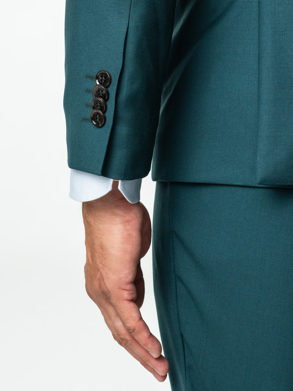 Costum Albastru Petrol Barbati Lana Vitale Barberis Super110 BMan0051 (10)