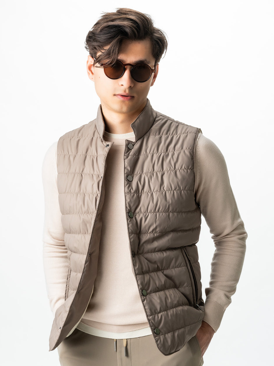 Pulover Barbati Modern Casual Crem Cu Extensie Alba Bumbac Premium Levent Cottone Toamna&Iarna  BMan0011 (9)