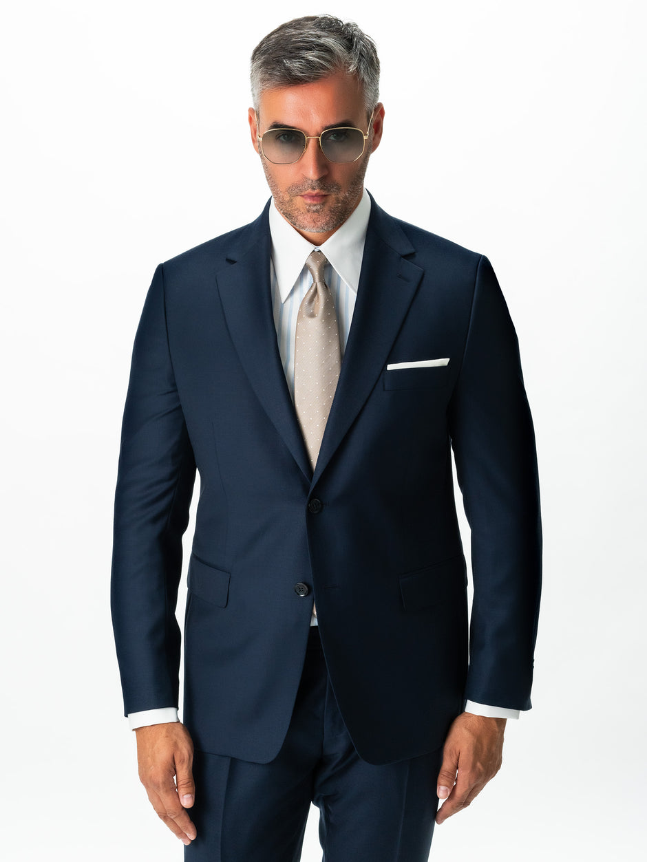 Camasa Alba Dungi Bleu Barbati Eleganta Bumbac Monti No Iron Guler Saint Tropez BMan0026 (3)
