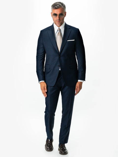 Camasa Alba Dungi Bleu Barbati Eleganta Bumbac Monti No Iron Guler Saint Tropez BMan0026 (7)