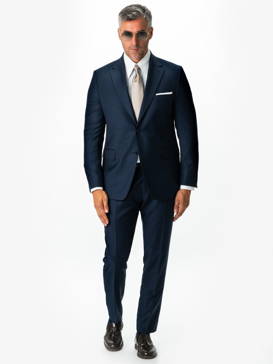 Camasa Alba Dungi Bleu Barbati Eleganta Bumbac Monti No Iron Guler Saint Tropez BMan0026 (6)