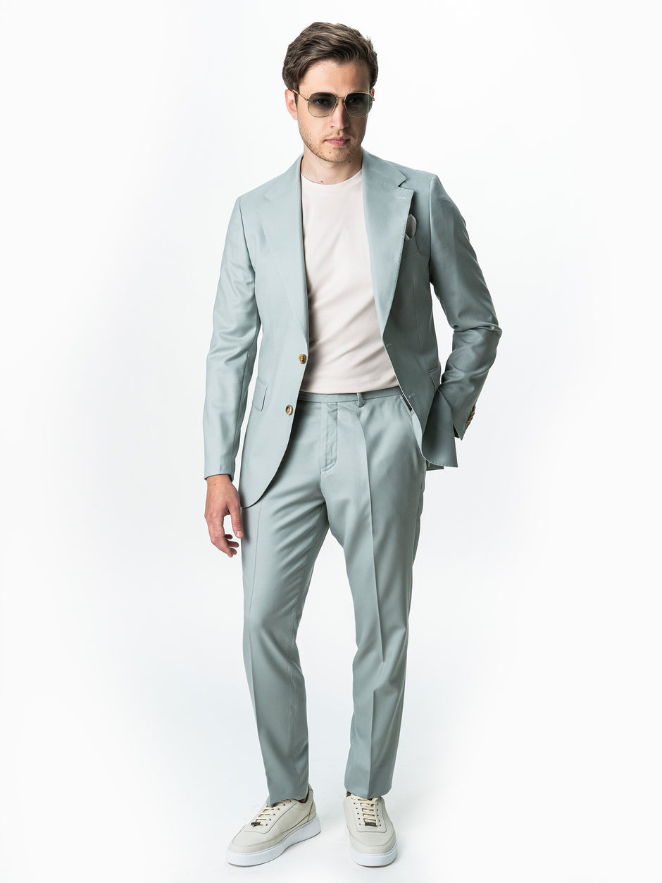 Costum Barbati Olive 100% Lana Fratelli Tallia di Delfino Super 140'S BMan0059 (9)
