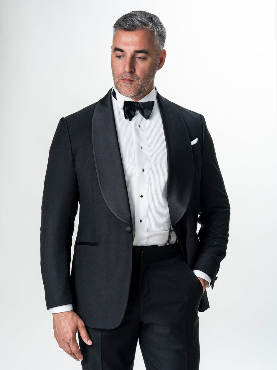 Costum Mire Barbati Smoking Negru Lana Sarto BMan0024 (5)