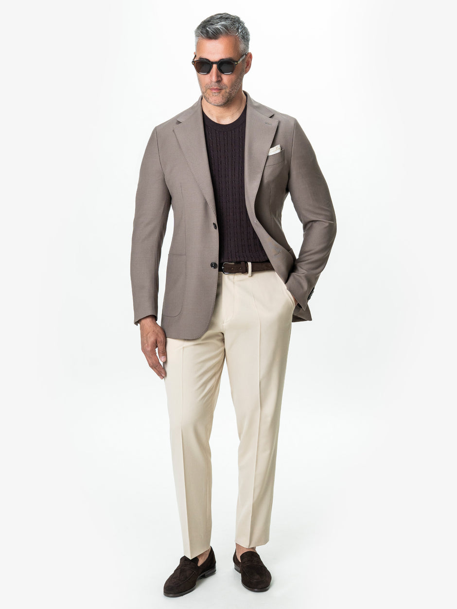Sacou Cappuccino 100% Lana Vitale Barberis BMan0076 (2)