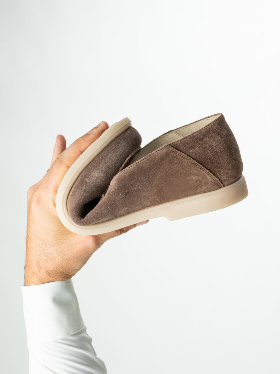 Mocasini Barbati Bej City Loafers din 100% Piele Intoarsa BMan197 (3)