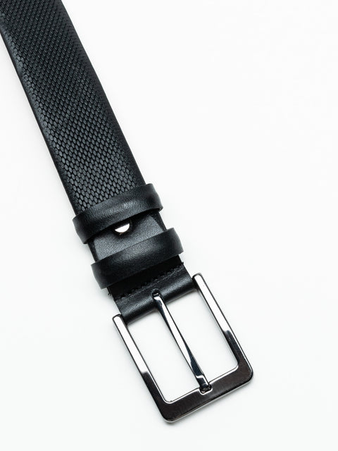Curea Barbati Neagra Imprimeu Oxford 100% Piele Naturala BMan111 (2)