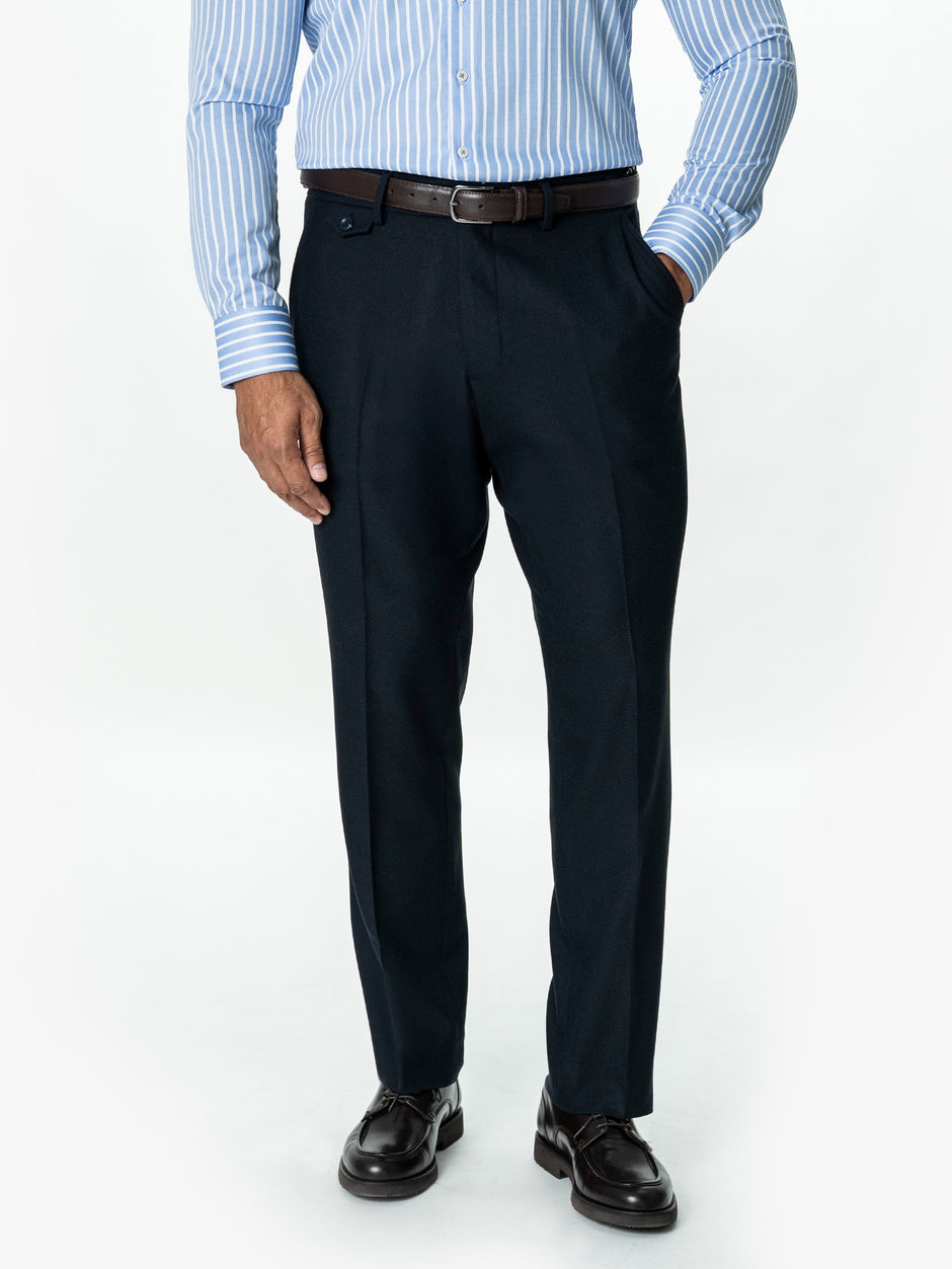 Pantaloni Eleganti Barbati Bleumarin din Lana BMan0112 (5)