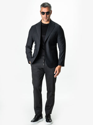 Sacou Oxford Barbati Negru Office Stofa Sarto BMan0032