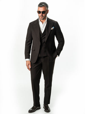 Costum Elegant Barbati Maro Inchis In 3 Piese Lana Sarto BMan0056