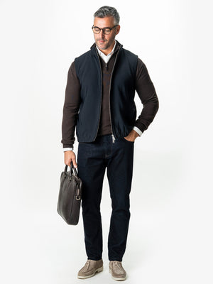 Vesta Premium Tip Jacketa Fara Maneci Bleumarin Inchis BMan0003