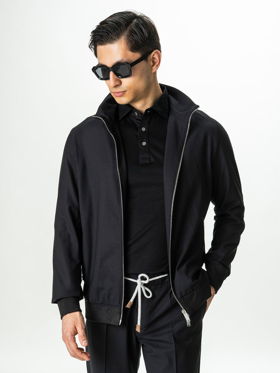 Camasa Neagra Din Bumbac Egiptean Barbati Cu Guler Polo BMan869 (8)