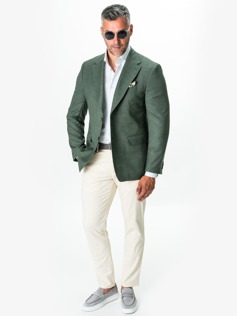 Sacou Barbati Verde De Vara Smart Casual BMan0002 (8)