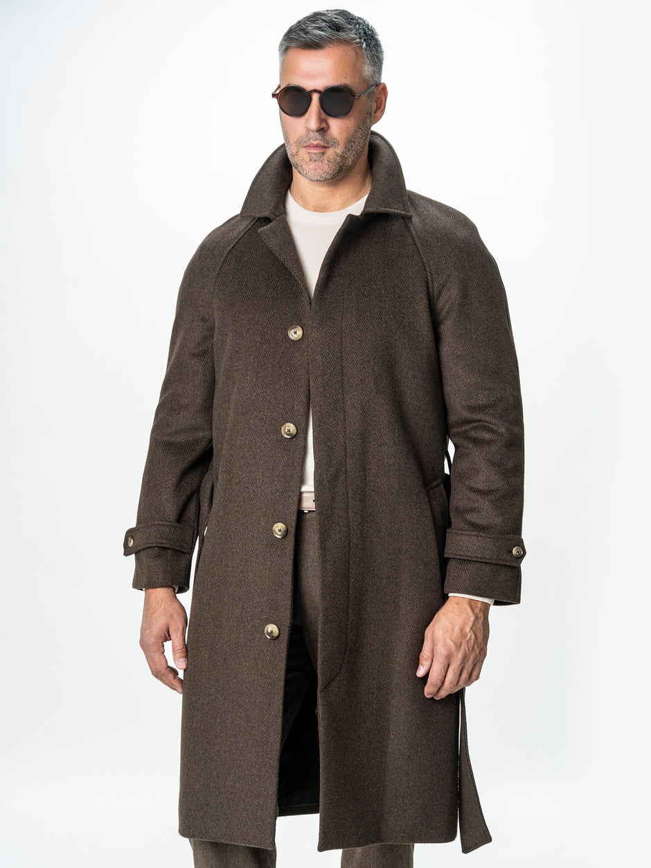 Palton Barbati Iarna Maro 100% Lana Twill BMan0006 (4)