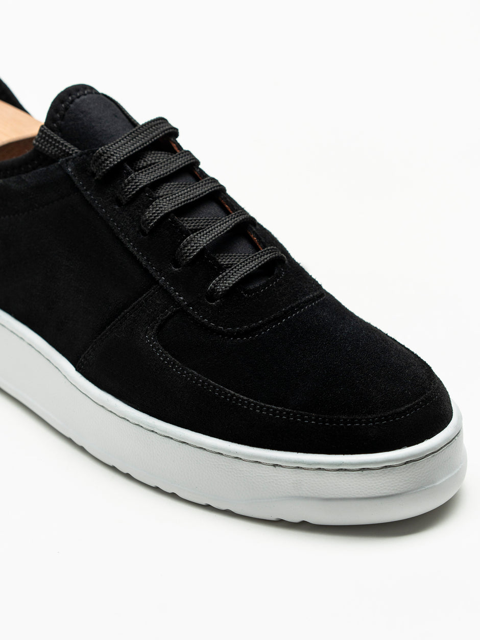 Pantofi Barbati Casual Negri Din Piele Intoarsa BMan0359 (3)