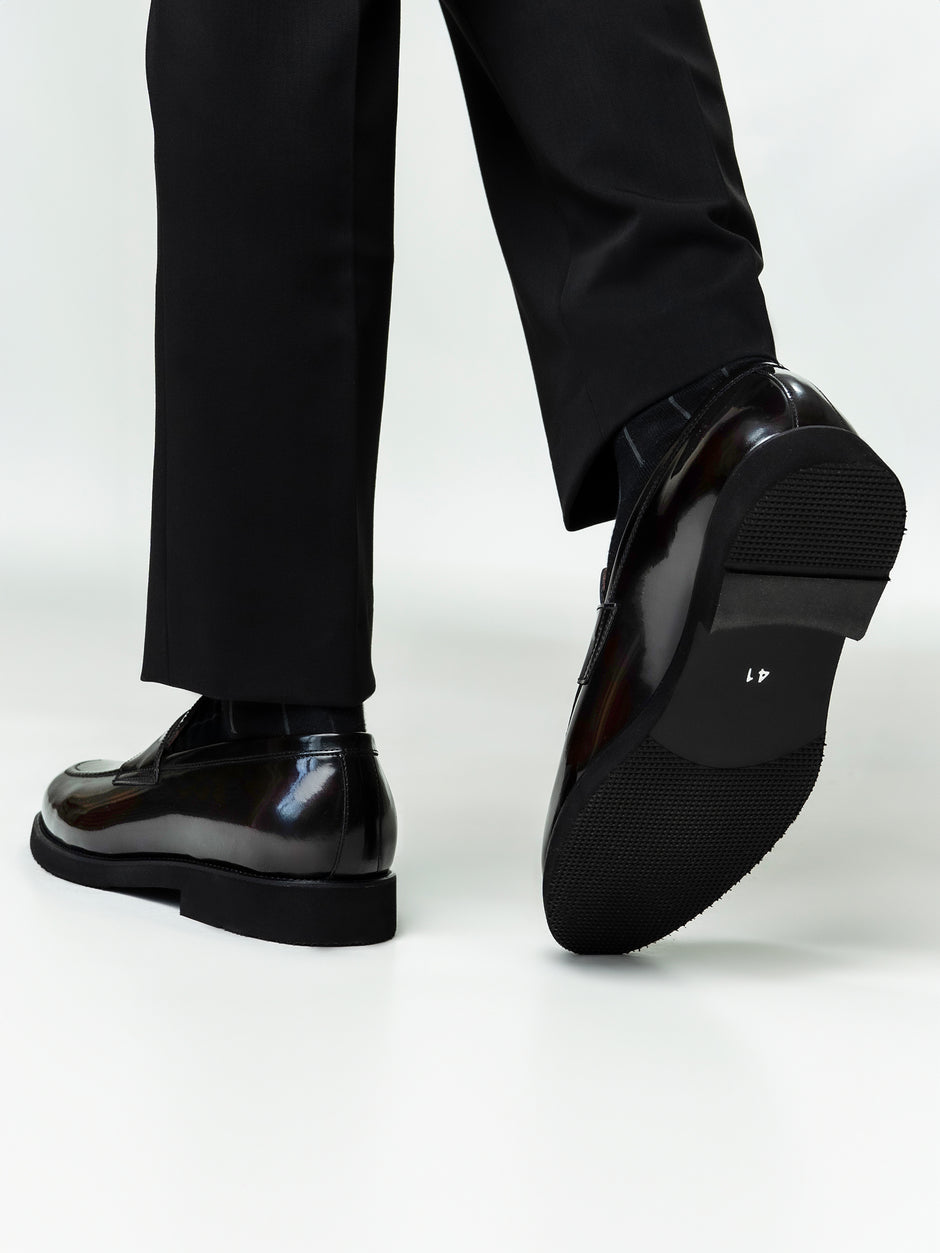 Mocasini Bordo Semilucios Barbati Din Piele Naturala Formal Loafers Bman222 (6)