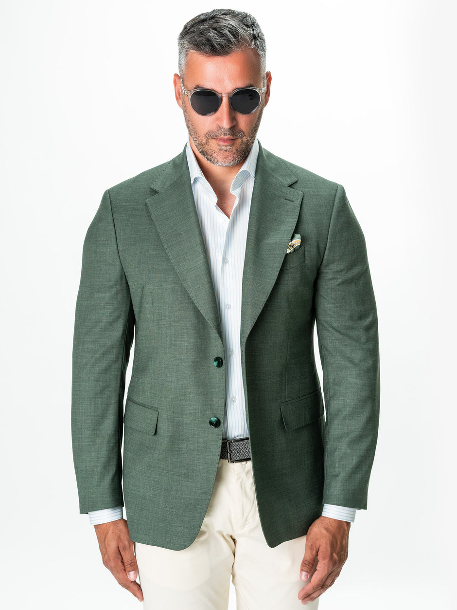 Sacou Barbati Verde De Vara Smart Casual BMan0002 (6)