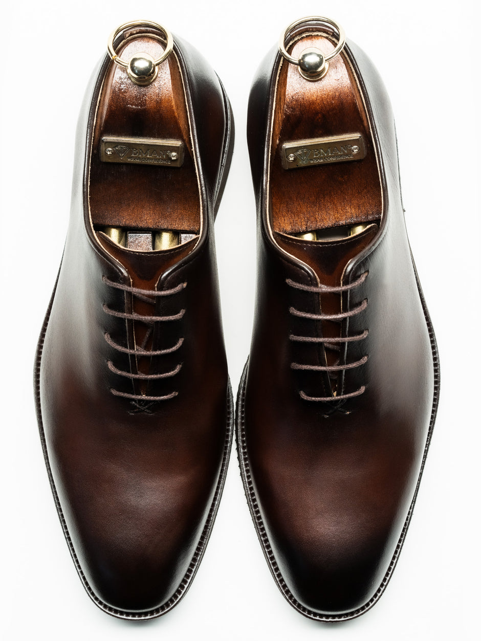 Pantofi Barbati Eleganti Oxford Maro Patina 100% Piele Naturala BMan0330 (3)
