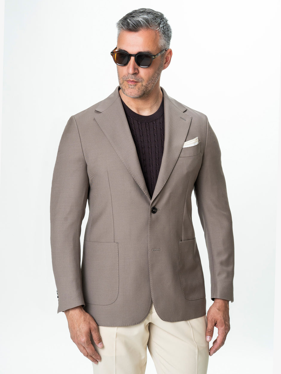 Sacou Cappuccino 100% Lana Vitale Barberis BMan0076 (5)