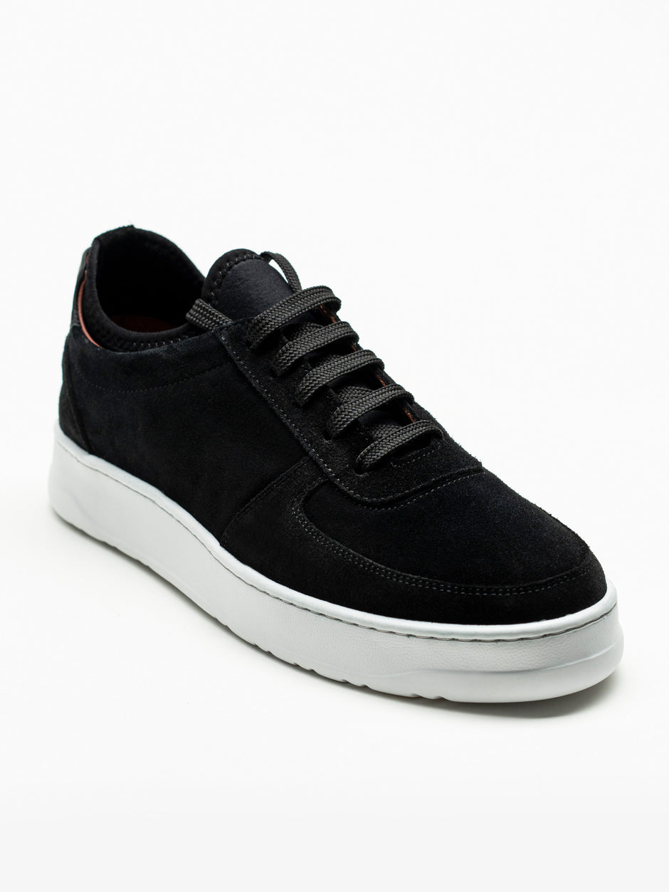 Pantofi Barbati Casual Negri Din Piele Intoarsa BMan0359 (5)