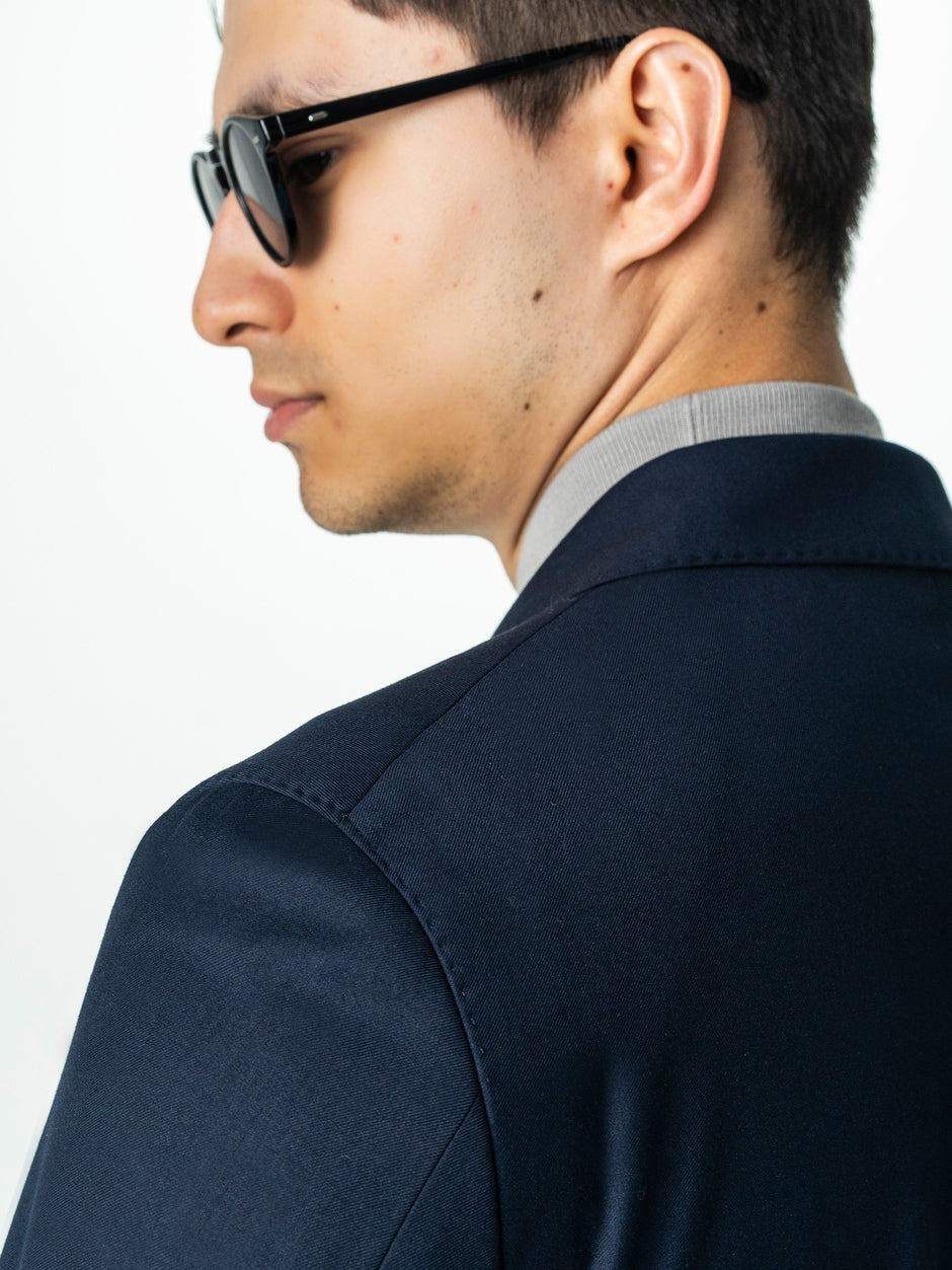Sacou Barbati Bleumarin La Doua Randuri 100% Lana Vitale Barberis BMan0060 (7)