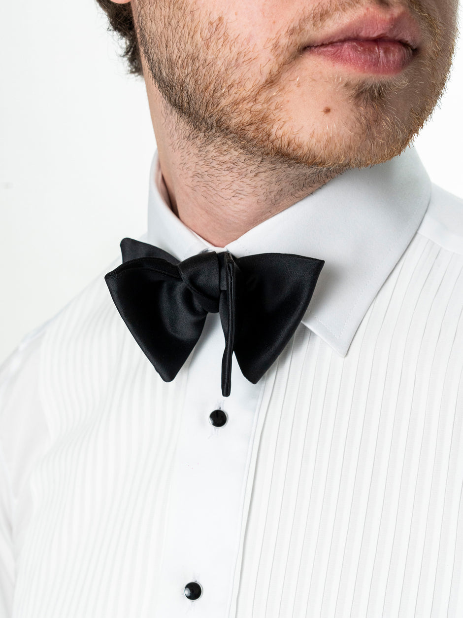 Camasa Alba Mire Barbati De Ceremonie Cu Plastron BMan0046 (5)