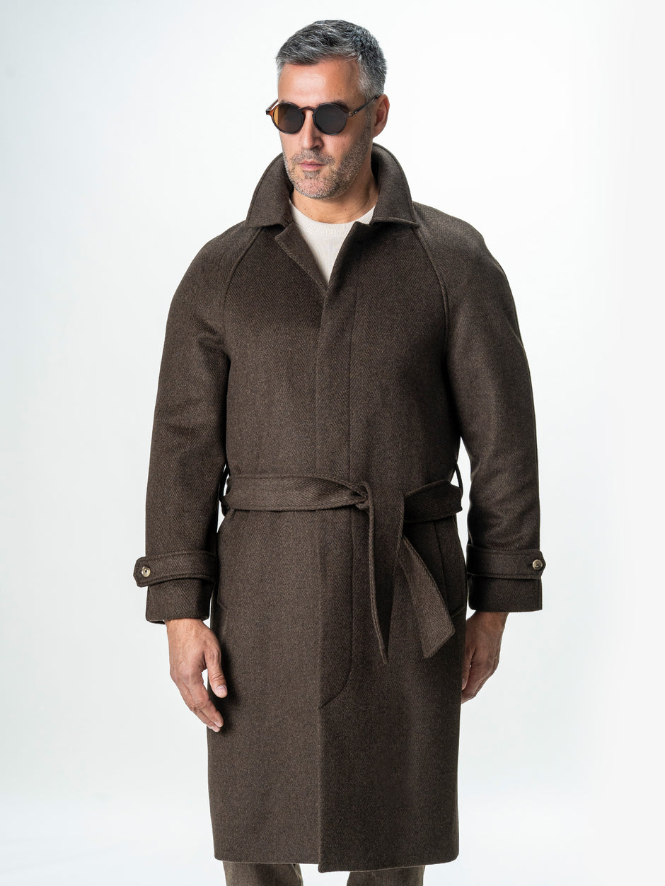 Palton Barbati Iarna Maro 100% Lana Twill BMan0006 (1)