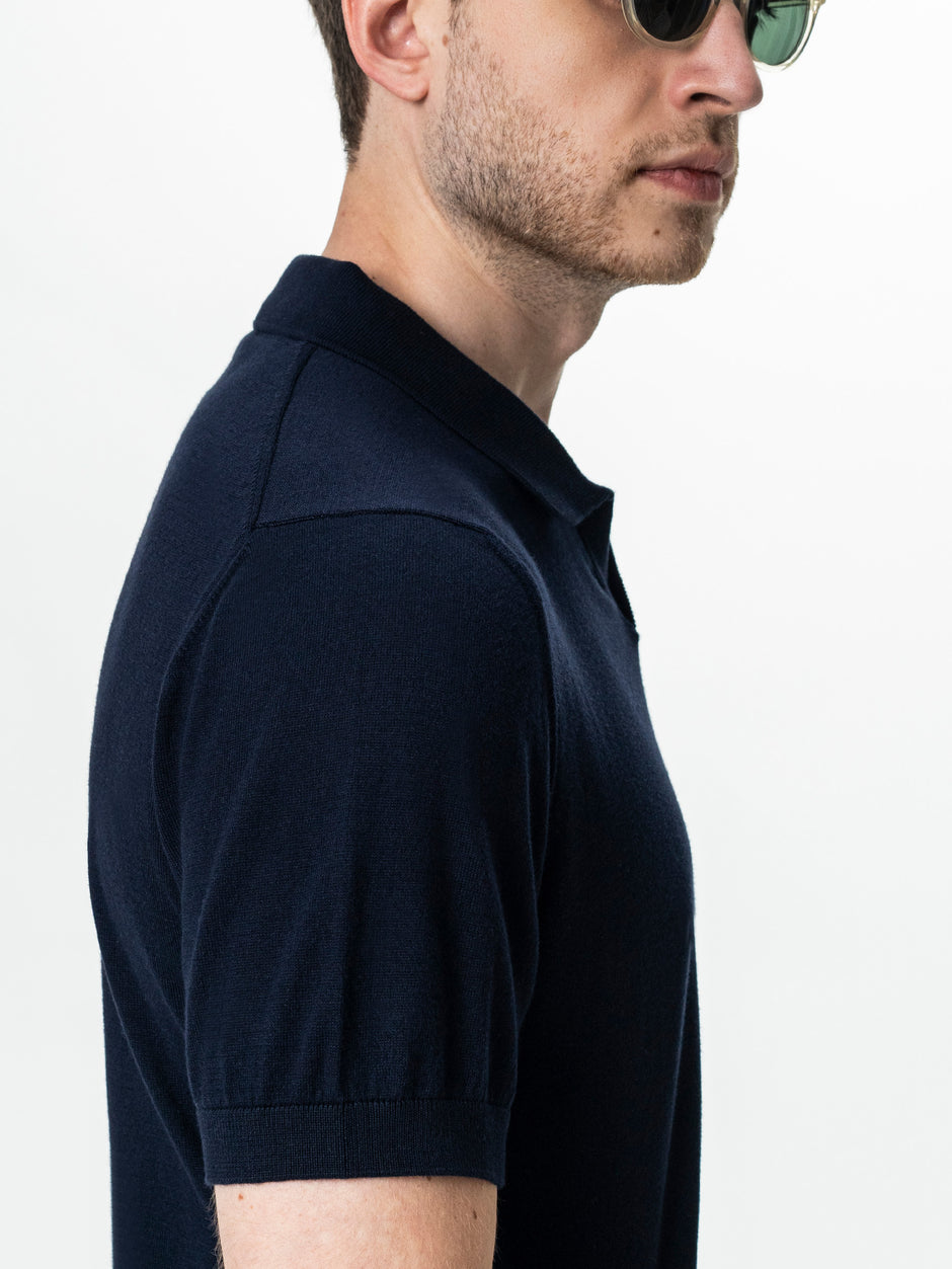 Tricou Barbati Polo Bleumarin 100% Bumbac BMan0107 (5)