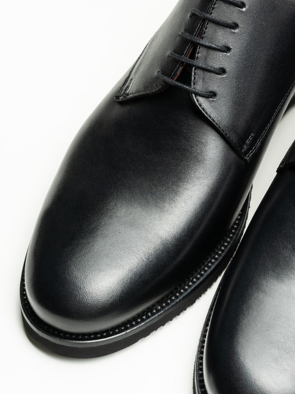 Pantofi Eleganti Barbati Negri Derby Din Piele Naturala BMan0333 (6)